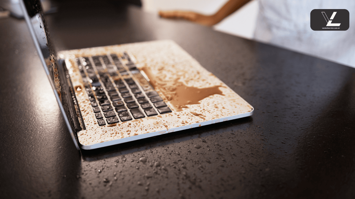 laptop vô nước không lên nguồn
