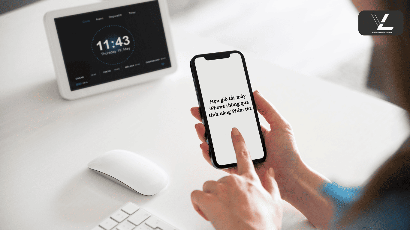 hẹn giờ tắt máy iphone
