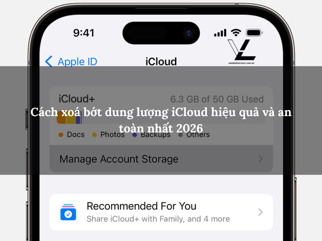 cách xoá bớt dung lượng icloud