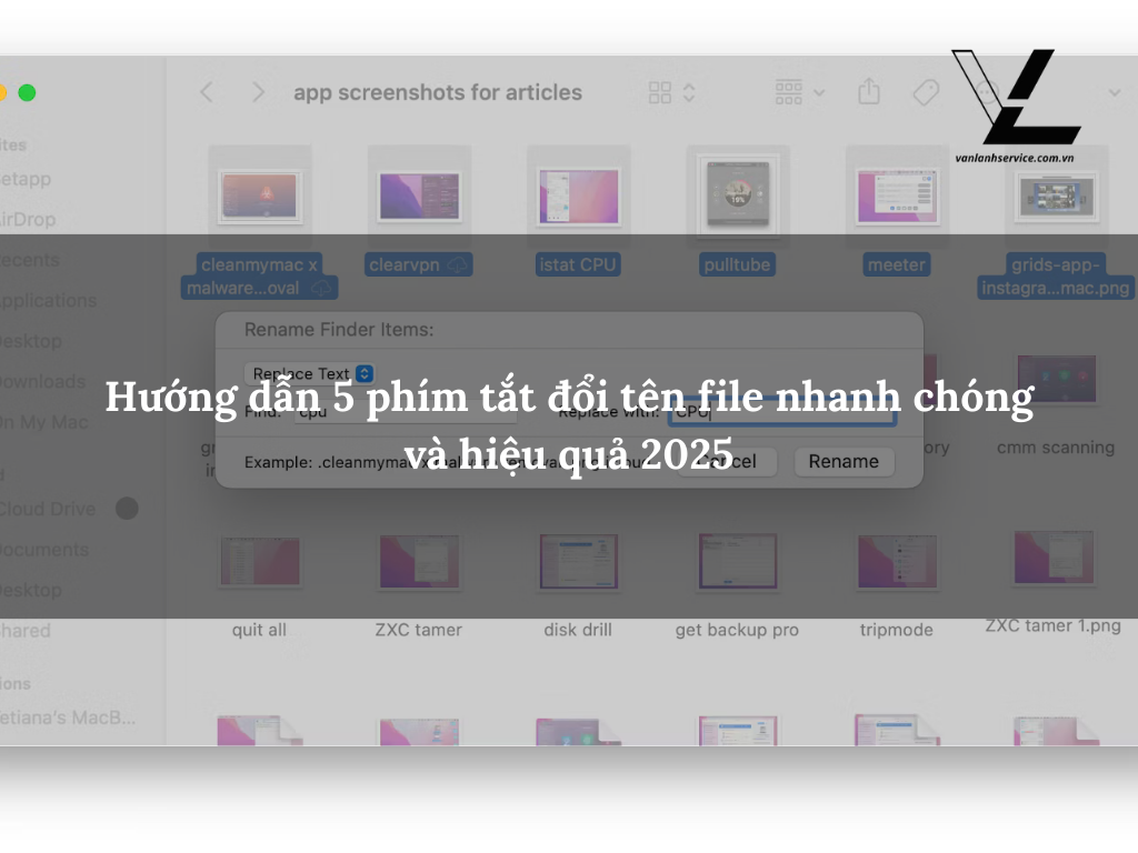phím tắt đổi tên file